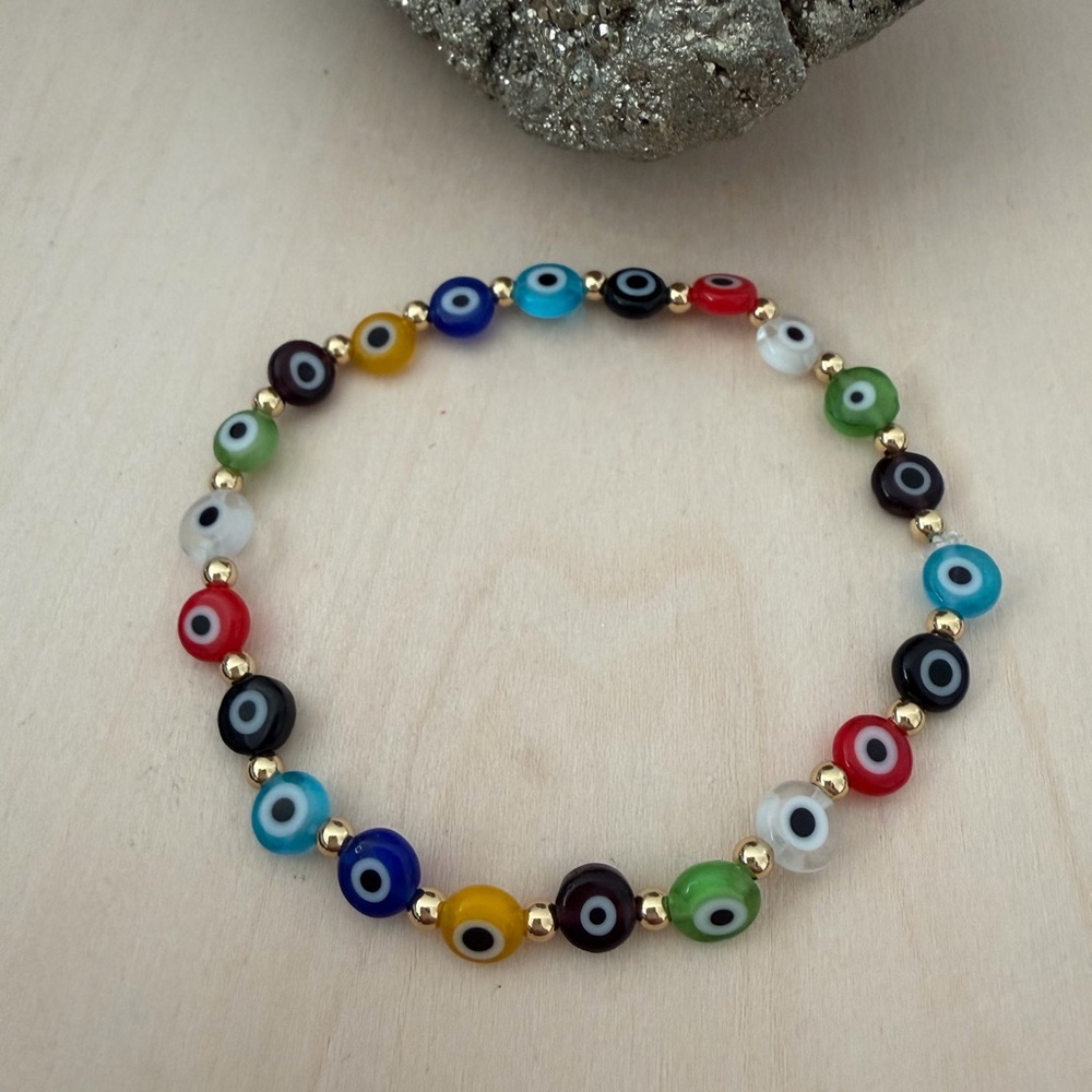 Colorful Evil Eye Beaded Bracelet
